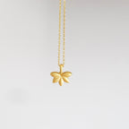 Gold Plated Lotus Flower Necklace: Handmade Sterling Silver Water Lily Pendant